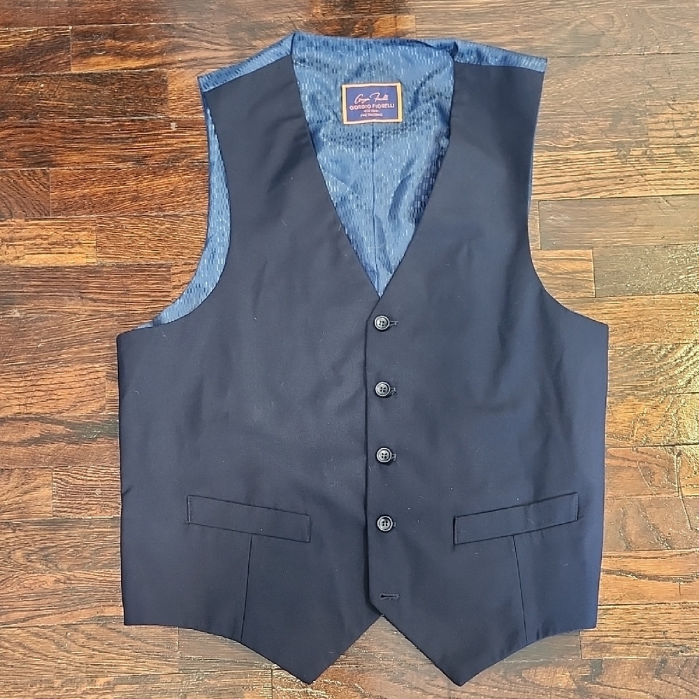 Giorgio Fiorelli Classic Navy Button-Up Vest